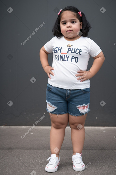 Puerto rican child girl with  white hair