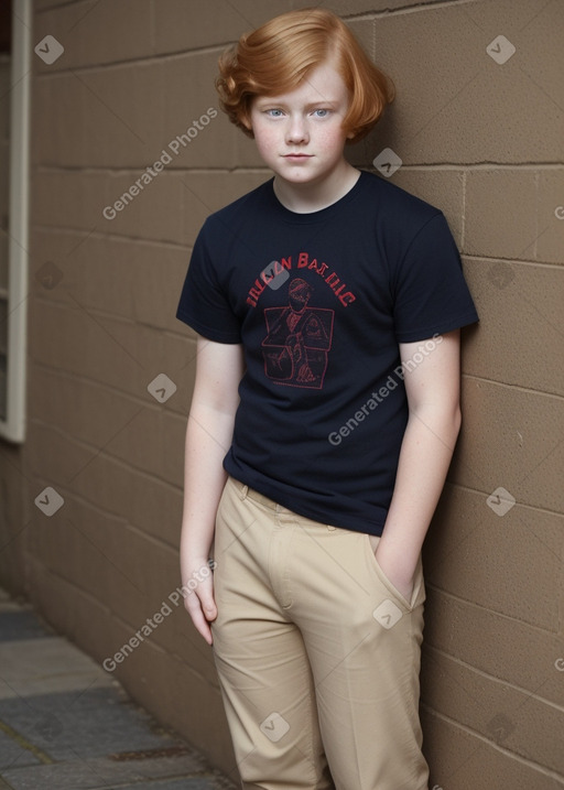 British teenager boy with  ginger hair