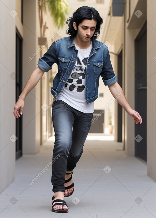 Israeli adult male with  black hair