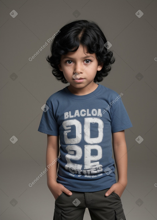 Colombian child boy with  black hair