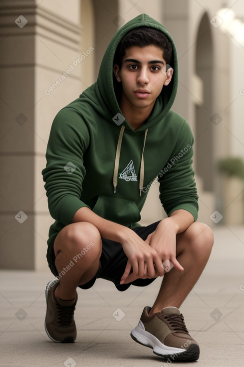 Egyptian young adult male with  brown hair