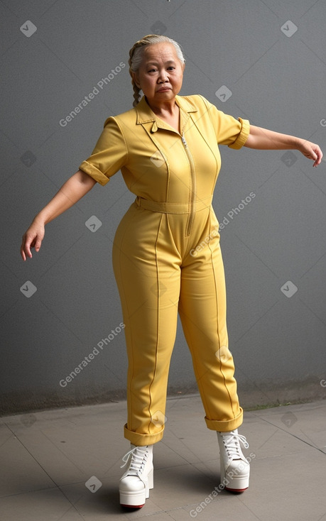 Indonesian elderly female with  blonde hair