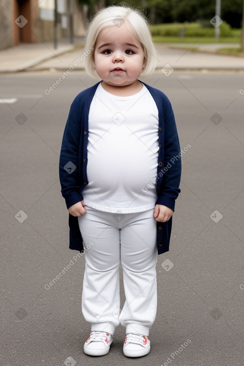 Portuguese infant girl with  white hair