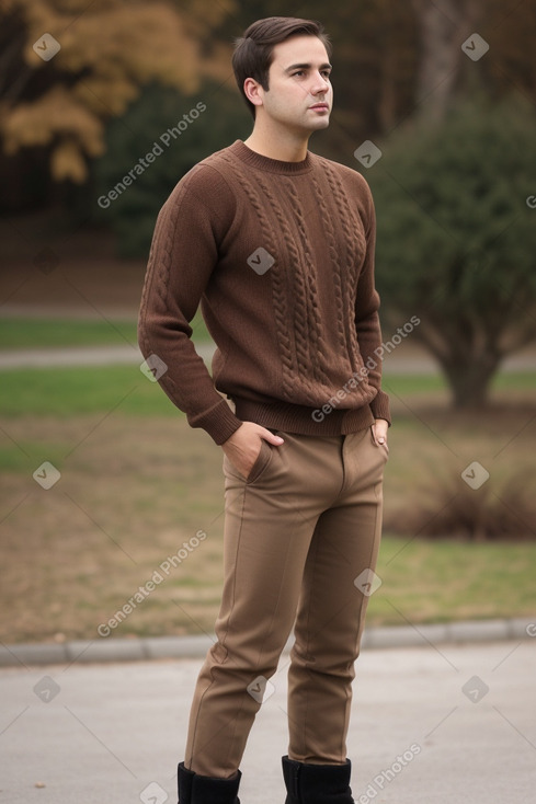 Chilean adult male with  brown hair