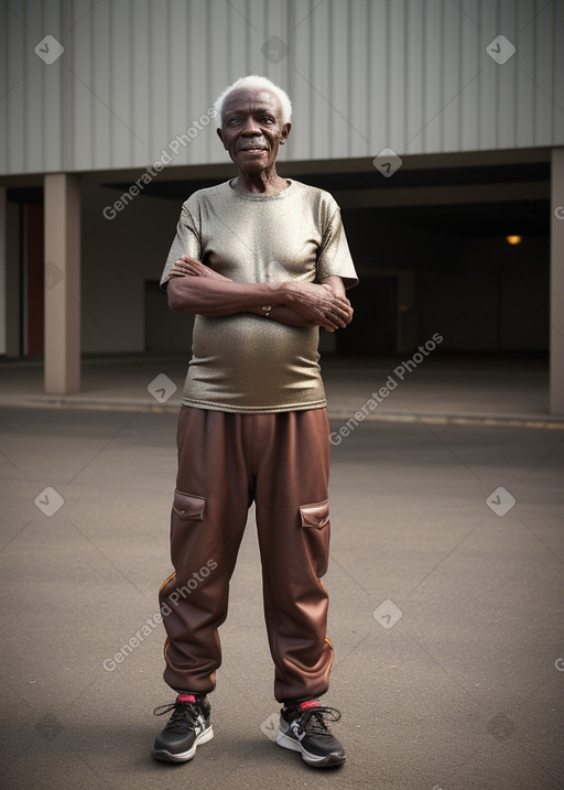 Zambian elderly male with  brown hair