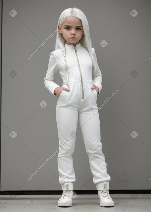 Child female with  white hair