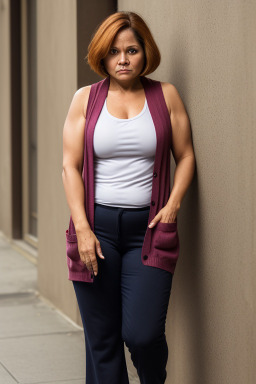 Peruvian middle-aged female with  ginger hair