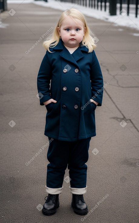 Latvian infant girl with  blonde hair