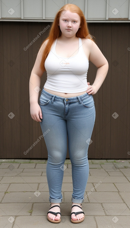 Latvian teenager girl with  ginger hair