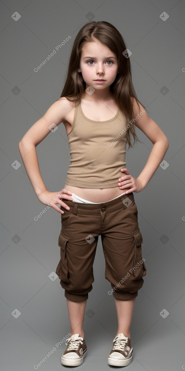 British child girl with  brown hair