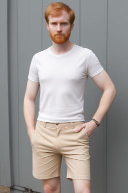 Caucasian adult male with  ginger hair