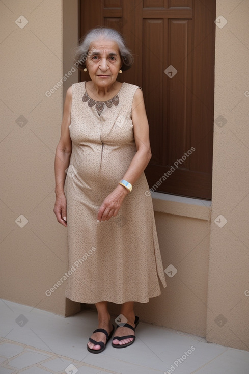 Jordanian elderly female with  brown hair