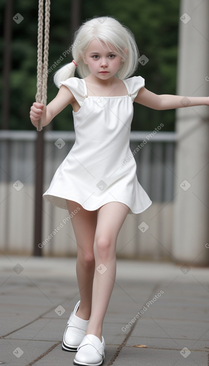 Russian child female with  white hair