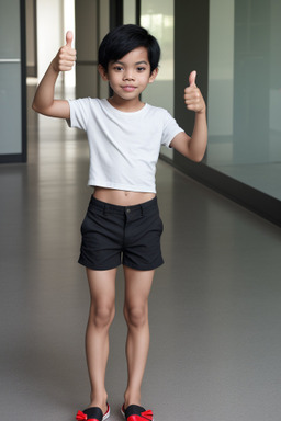 Singaporean child boy with  black hair