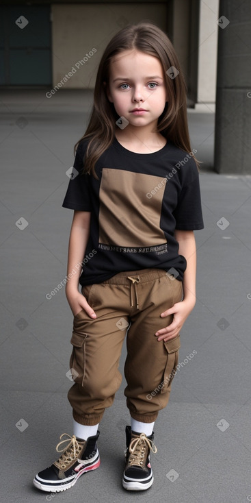 Swiss child girl with  brown hair