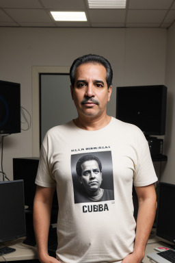 Cuban middle-aged male with  black hair