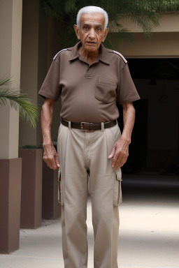 Egyptian elderly male with  brown hair