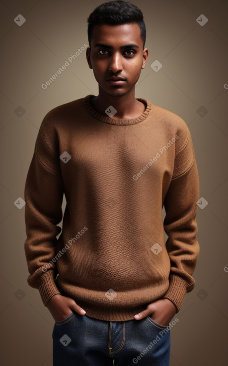 Sudanese adult male with  brown hair