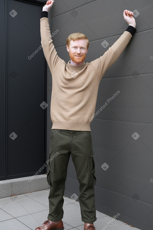 Irish adult male with  ginger hair