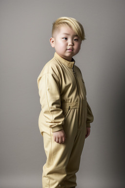 Japanese child boy with  blonde hair