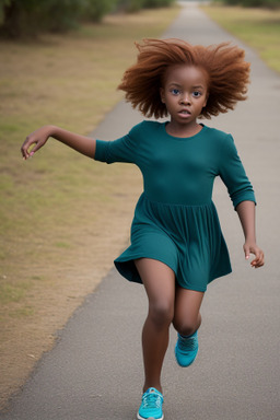 African american child female with  ginger hair