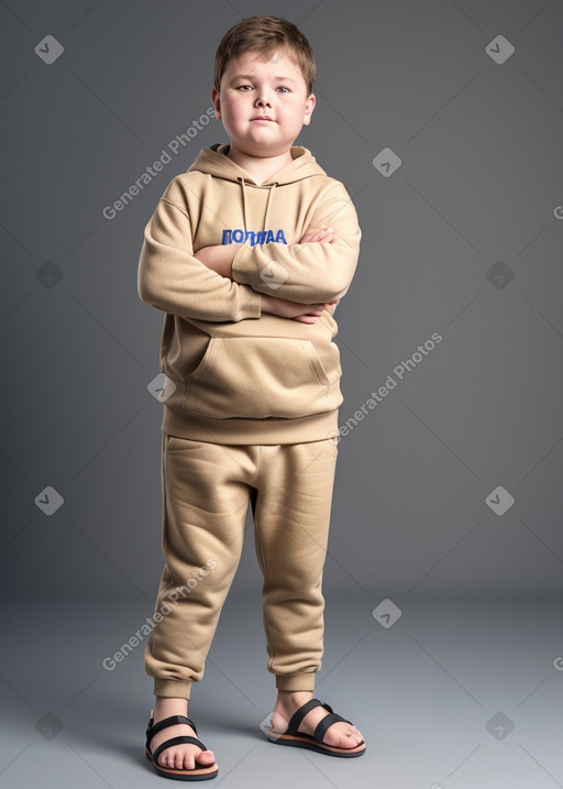 Slovenian child boy with  brown hair