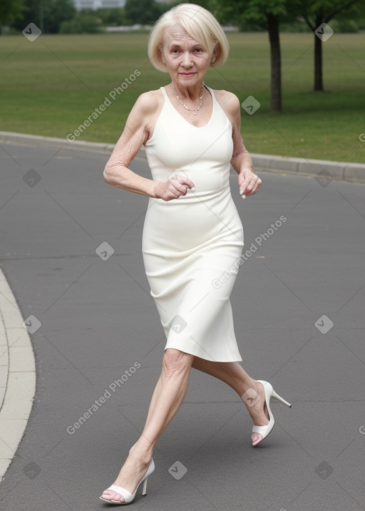 Elderly female with  blonde hair