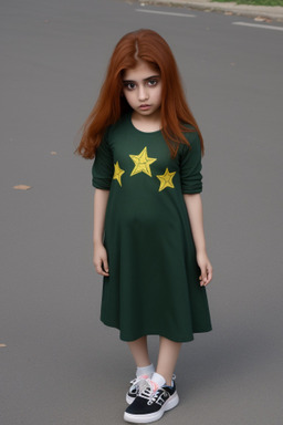 Pakistani child girl with  ginger hair