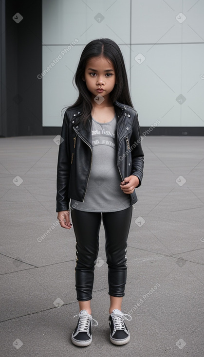 Malaysian child girl with  gray hair