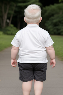 Polish infant boy with  white hair