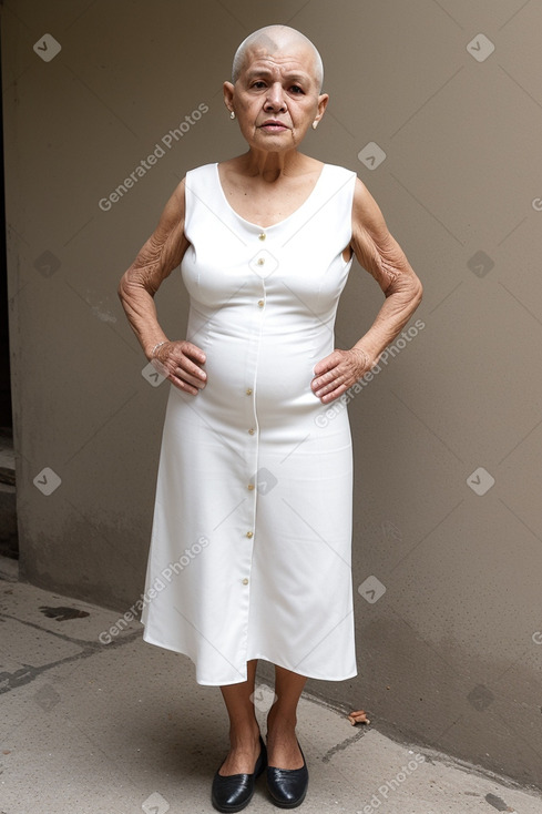 Nicaraguan elderly female with  white hair