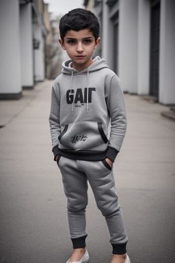 Georgian child boy with  gray hair