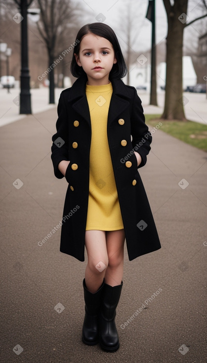 Child female with  black hair