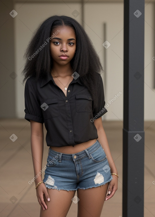 African american young adult female with  black hair