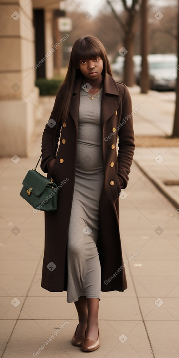 Zimbabwean teenager girl with  brown hair