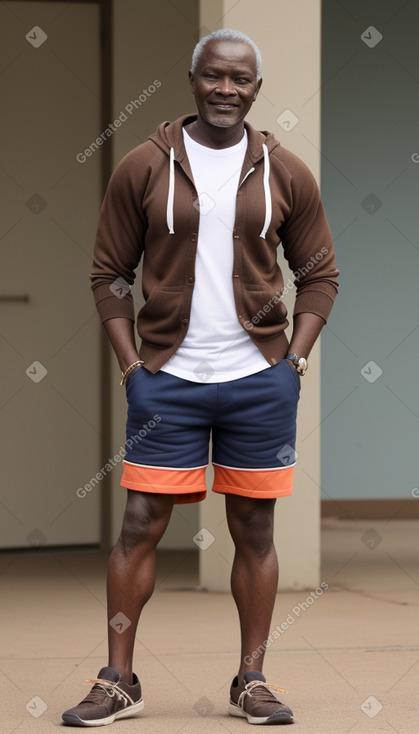 Ugandan middle-aged male with  brown hair