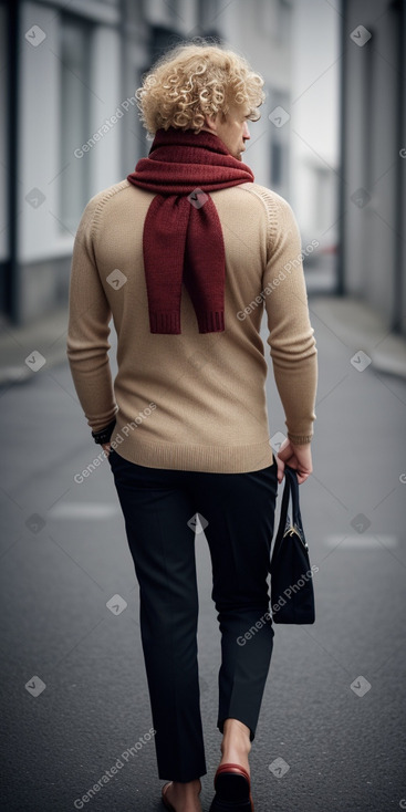 Norwegian adult male with  blonde hair