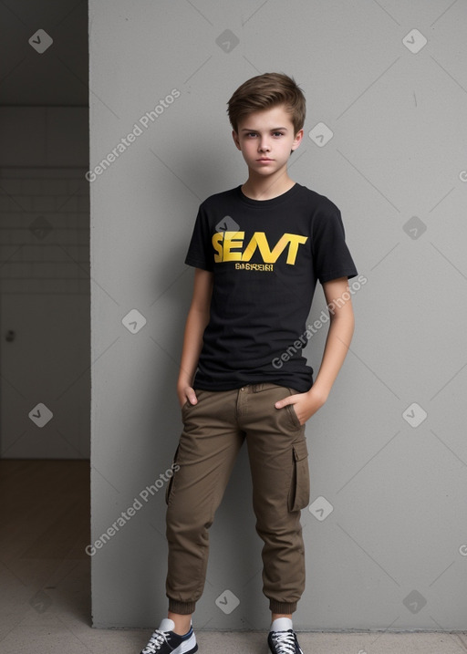 Swedish teenager boy with  brown hair