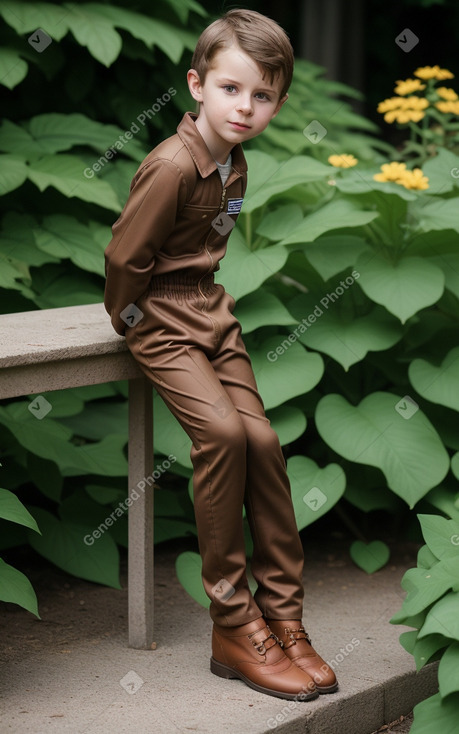 Ukrainian child boy with  brown hair