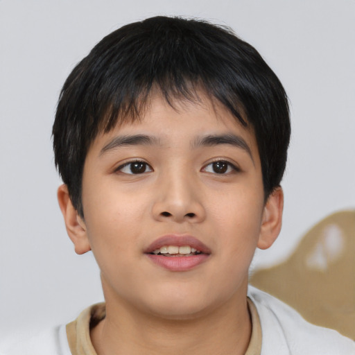 Neutral asian young-adult male with short  brown hair and brown eyes