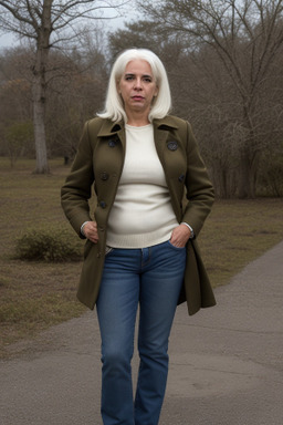 Cuban 45 years female with  white hair