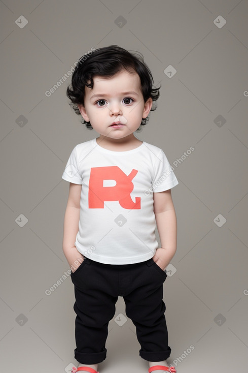 Polish infant boy with  black hair