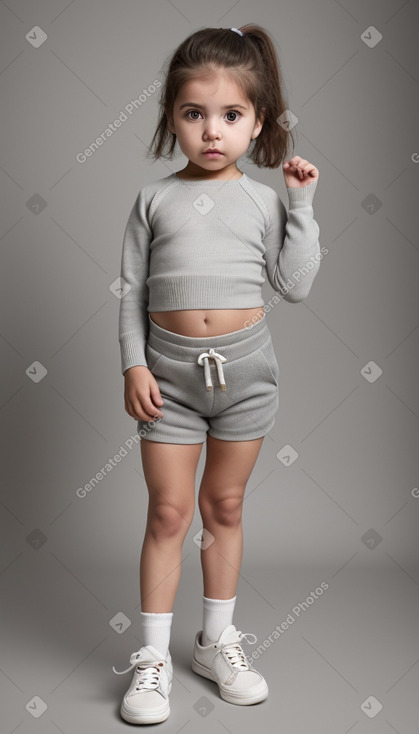 Uruguayan infant girl with  gray hair