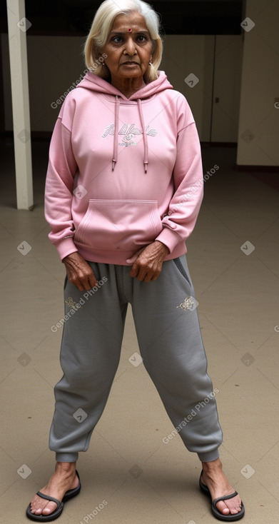 Indian elderly female with  blonde hair