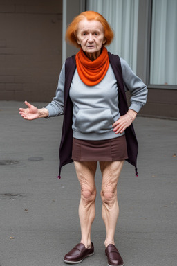 Belarusian elderly female with  ginger hair