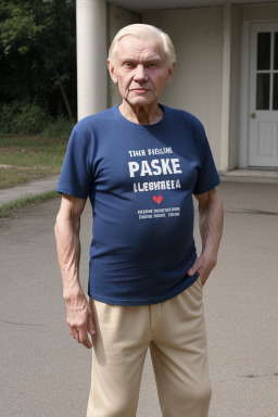 Russian elderly male with  blonde hair