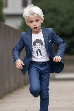 Greek child boy with  white hair