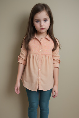 Child girl with  brown hair