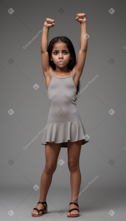 Venezuelan child girl with  gray hair