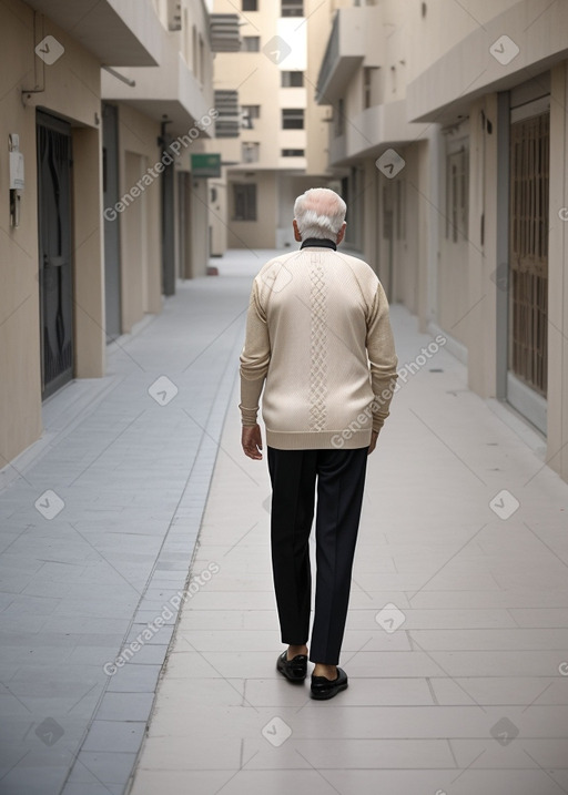 Bahraini elderly male with  blonde hair